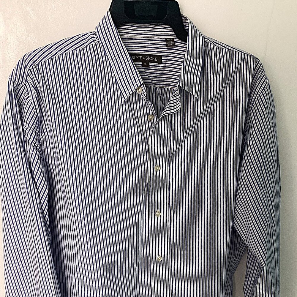 Slate and Stone blue and white stripe shirt XL
